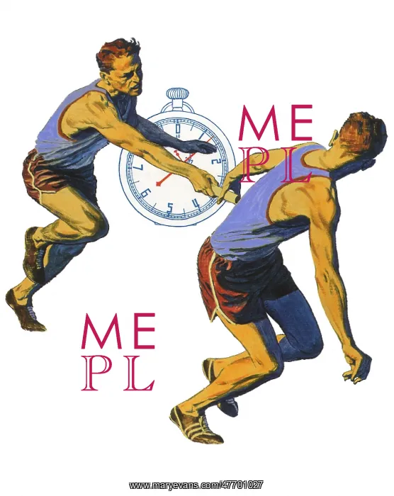  : Athletes in Relay Race