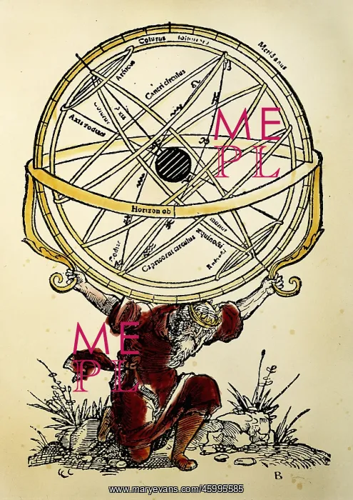 : Atlas carrying armillary sphere : Atlas carrying armillary sphere