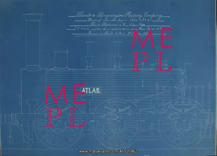 : 'Atlas' engine by Robert Stephenson & Co : 'Atlas' engine by Robert Stephenson & Co
