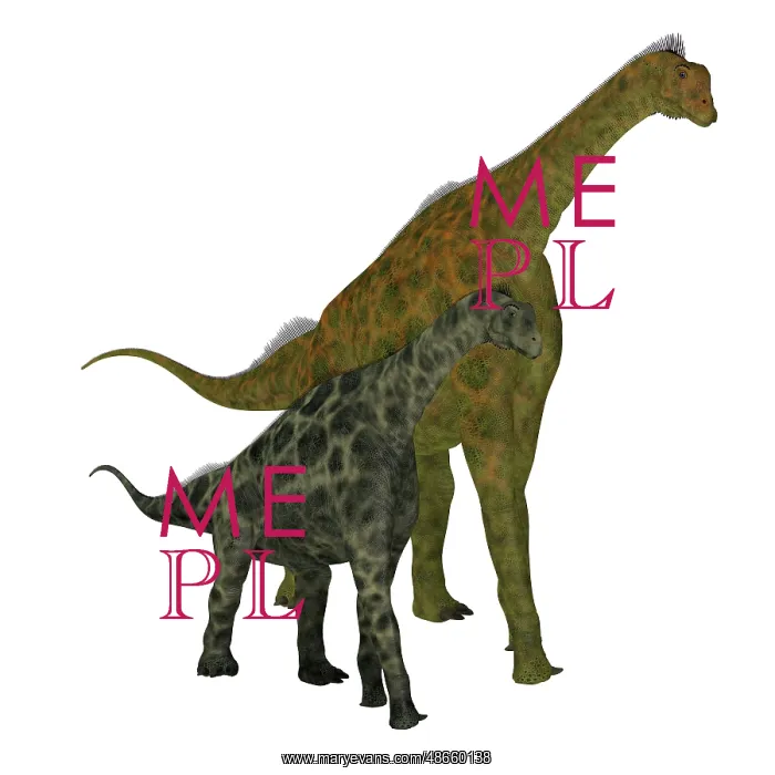 : Atlasaurus dinosaur with juvenile : Atlasaurus dinosaur with juvenile