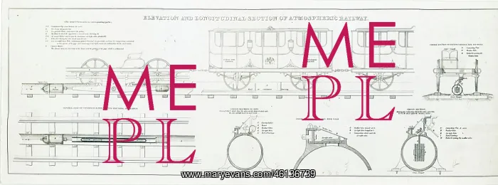  : Atmospheric railway, elevation and longitudinal section