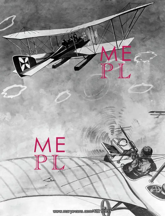 : Attack of British fighter planes, 1915 : Attack of British fighter planes, 1915