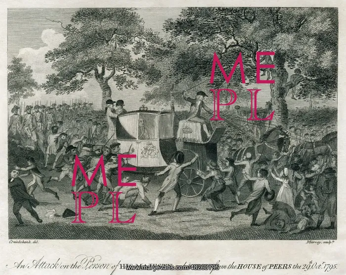 : Attack on King George III on his return from the House of Lo : Attack on King George III on his return from the House of Lo