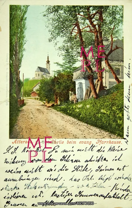 : Attersee at the Attersee. At the Protestant vicarage : Attersee at the Attersee. At the Protestant vicarage