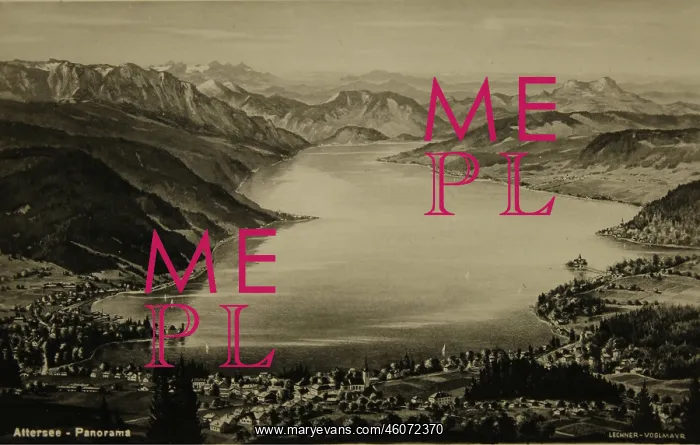 : Attersee panorama. 1955. Photograph based on a : Attersee panorama. 1955. Photograph based on a