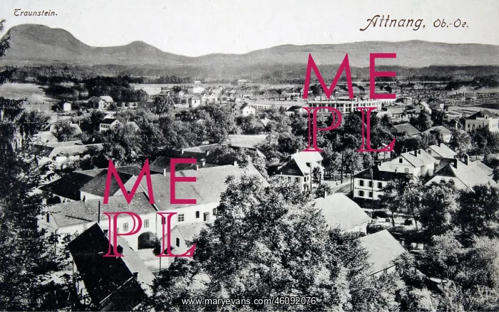 : Attnang with Traunstein. 1925. Photograph by : Attnang with Traunstein. 1925. Photograph by