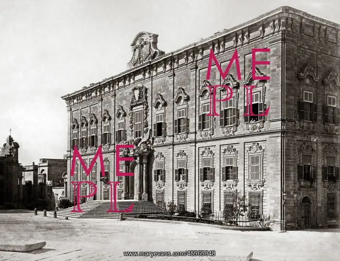  : Auberge de Castille, Malta, circa 1870s