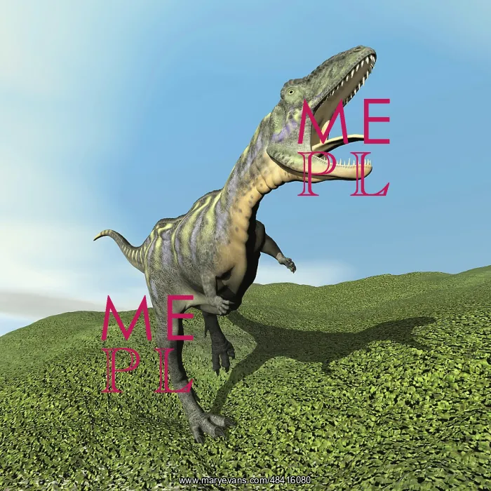 : Aucasaurus dinosaur bellows a loud roar : Aucasaurus dinosaur bellows a loud roar
