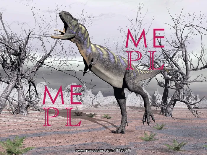 : Aucasaurus dinosaur roaring in the desert : Aucasaurus dinosaur roaring in the desert