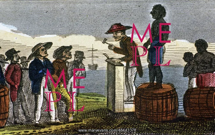 : Auctioning slaves in the West Indies after their : Auctioning slaves in the West Indies after their