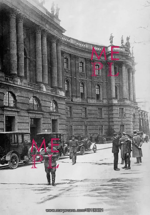: In front of the auditorium of the National Library in Berlin : In front of the auditorium of the National Library in Berlin