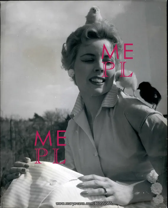 : Audrey Porter with chicks on shoulder : Audrey Porter with chicks on shoulder