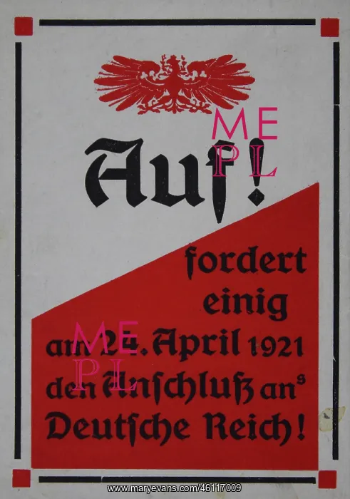 : 'Auf! Fordert einig am 24. April 1921 : 'Auf! Fordert einig am 24. April 1921