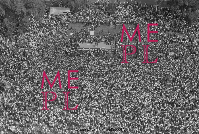 : August 28, 1963 - Aerial view of crowd and : August 28, 1963 - Aerial view of crowd and