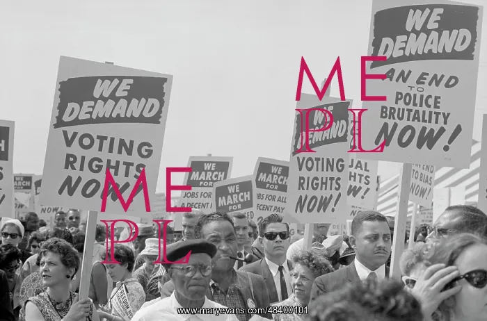  : August 28, 1963 - Marchers with signs at the