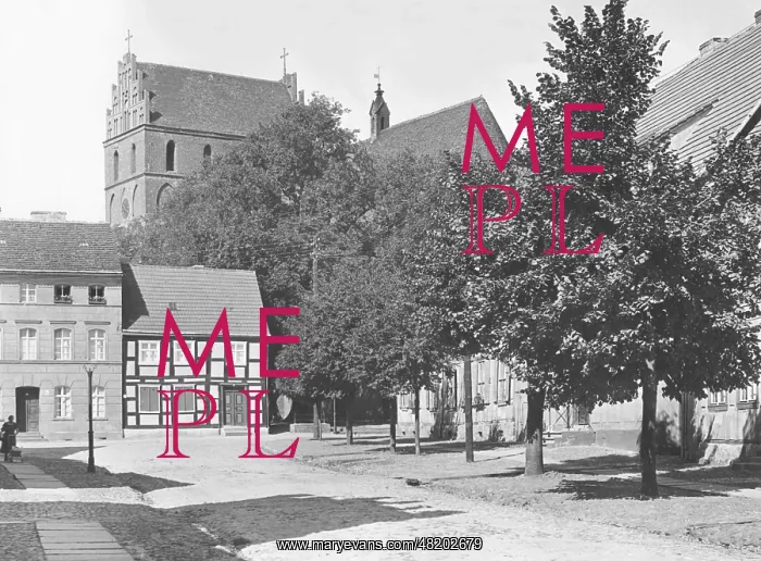 : The August-Bebel-Place in Angermuende, ca. 1930 : The August-Bebel-Place in Angermuende, ca. 1930