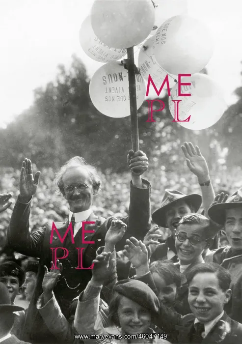: Auguste Piccard at a children's party : Auguste Piccard at a children's party