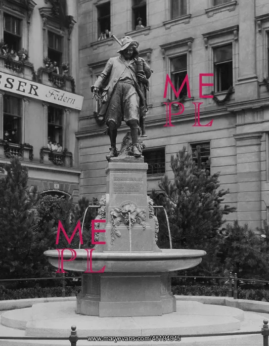 : Augustin fountain in Vienna, 1908 : Augustin fountain in Vienna, 1908