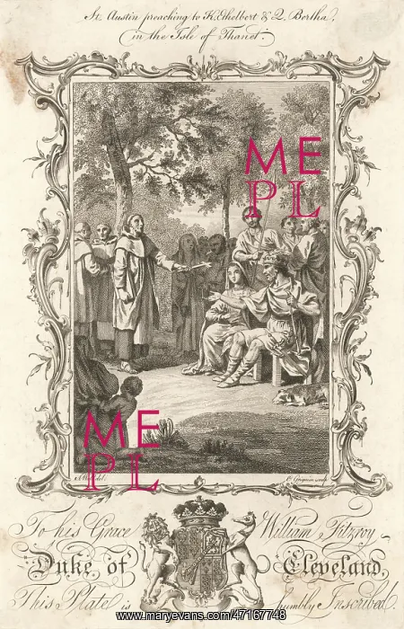 : Augustine preaching to King Ethelbert and Queen Bertha : Augustine preaching to King Ethelbert and Queen Bertha