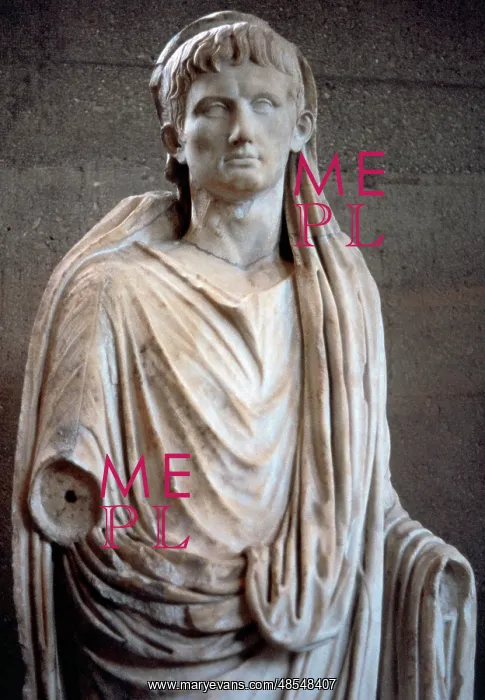 : Augustus (63 BC-14 AD). First Emperor. Statue as Pontifex Ma : Augustus (63 BC-14 AD). First Emperor. Statue as Pontifex Ma