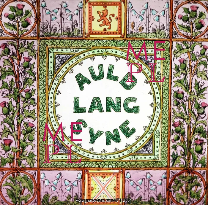  : Auld Lang Syne magic lantern slide, Victorian period