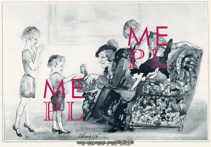 : An Aunt with a Nice Nature by Edmund Blampied : An Aunt with a Nice Nature by Edmund Blampied