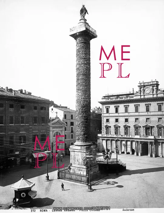 : Italy. The Aurelian Column in Piazza Colonna, Rome : Italy. The Aurelian Column in Piazza Colonna, Rome