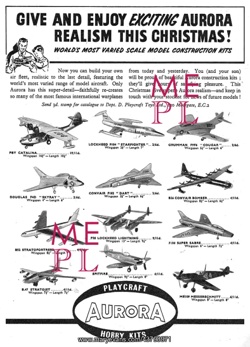 : Aurora Model Aircraft Kits : Aurora Model Aircraft Kits