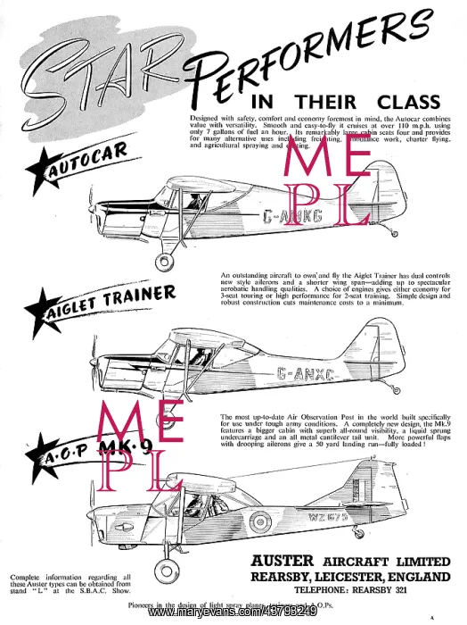 : Auster Autocar - AOP9 - Aiglet Trainer : Auster Autocar - AOP9 - Aiglet Trainer