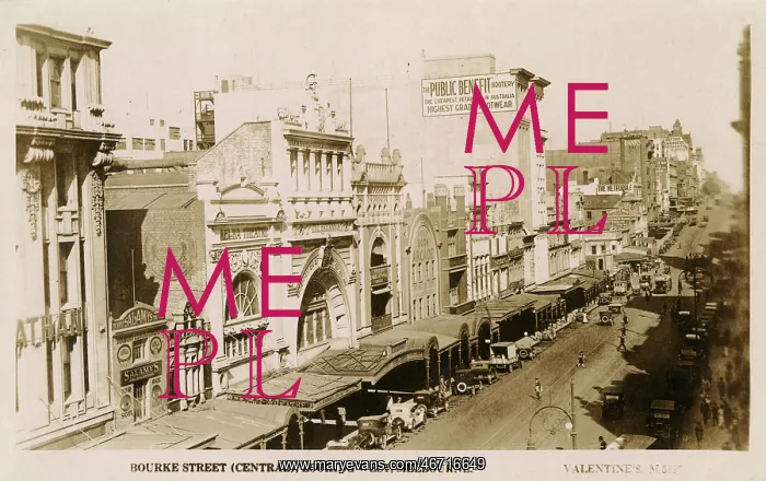 : Australia - Bourke Street (Central) looking West, Melbourne : Australia - Bourke Street (Central) looking West, Melbourne