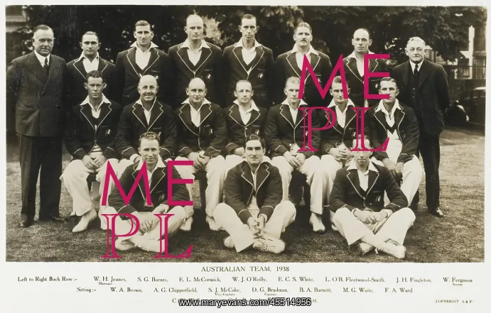 : Australian Ashes Touring side of 1938 : Australian Ashes Touring side of 1938