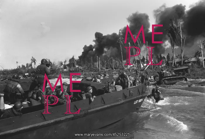 : Australian troops in the first assault wave on : Australian troops in the first assault wave on