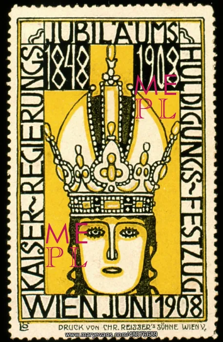 : Austrian 60th Jubilee Pageant Stamp : Austrian 60th Jubilee Pageant Stamp