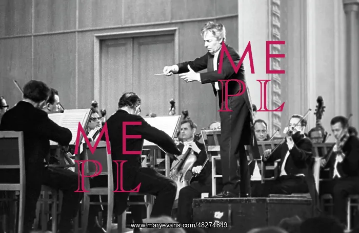 : Austrian conductor Herbert von Karajan, 1969 : Austrian conductor Herbert von Karajan, 1969