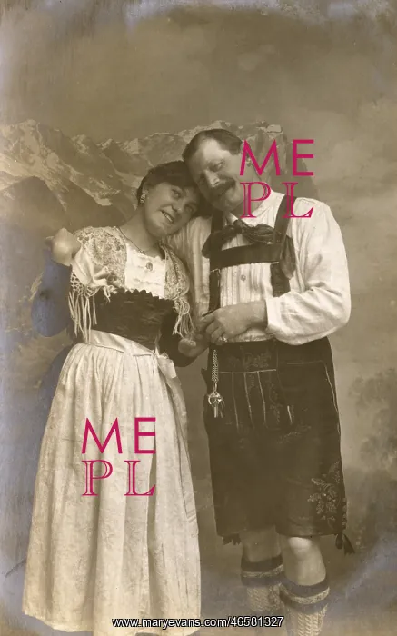 : Austrian Couple in traditional costume : Austrian Couple in traditional costume