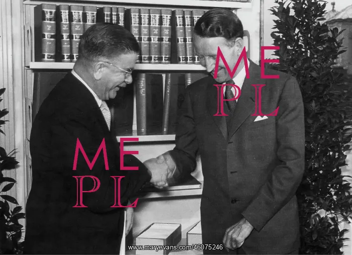 : Austrian foreign secretary Leopold Figl and : Austrian foreign secretary Leopold Figl and