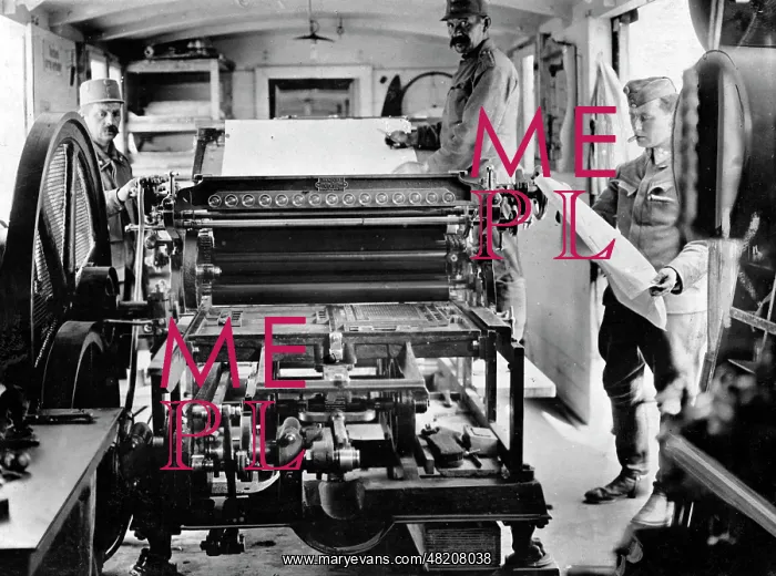: Austrian-Hungarian field printer's train, 1918 : Austrian-Hungarian field printer's train, 1918