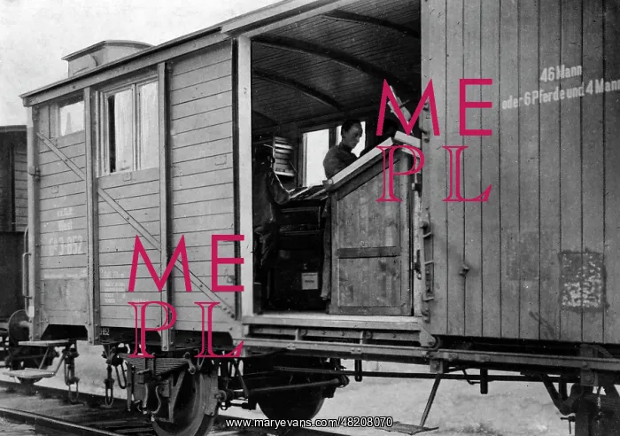: Austrian-Hungarian field printer's train, 1918 : Austrian-Hungarian field printer's train, 1918