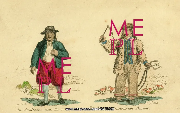 : Austrian Man and Hungarian Peasant : Austrian Man and Hungarian Peasant