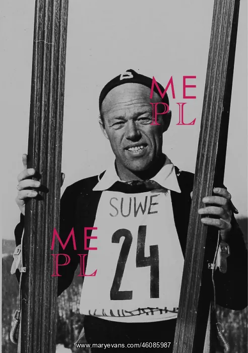 : The Austrian ski jumpers Sepp Bradl. About 1955 : The Austrian ski jumpers Sepp Bradl. About 1955