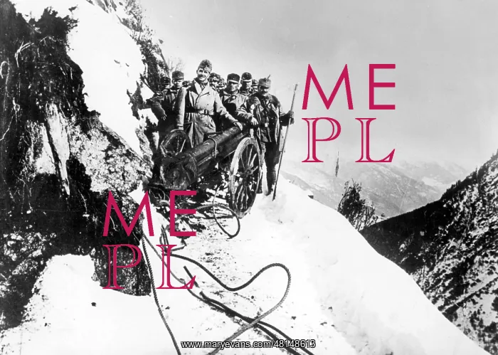 : Austrian soldiers with a mountain gun, 1916 : Austrian soldiers with a mountain gun, 1916