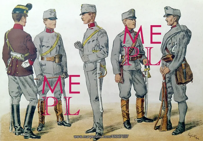 : Austrian soldiers in uniform, WW1 : Austrian soldiers in uniform, WW1