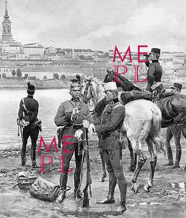 : Austrian troops by the Danube : Austrian troops by the Danube