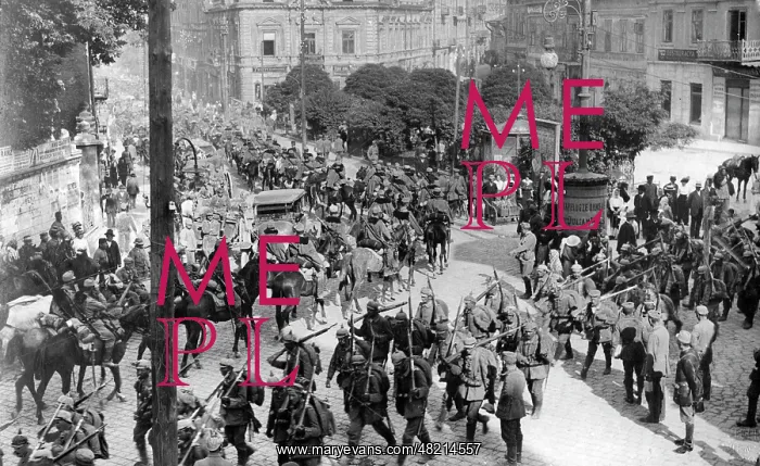 : Austro-Hungarian and German Troops enter Przemysl, 1914 : Austro-Hungarian and German Troops enter Przemysl, 1914
