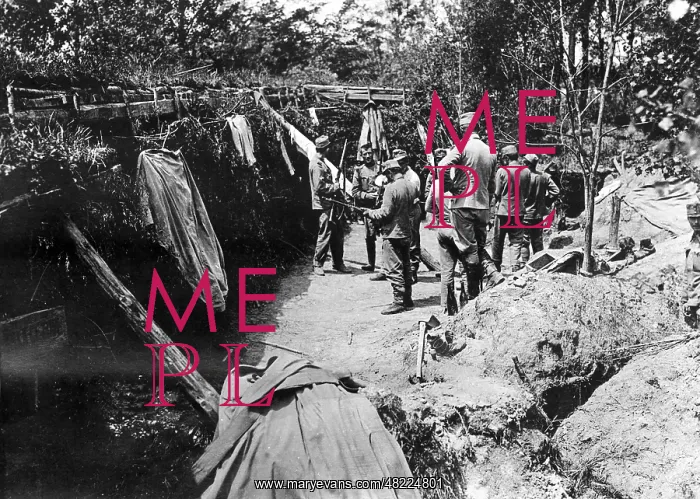 : Austro-Hungarian soldiers in a trench : Austro-Hungarian soldiers in a trench