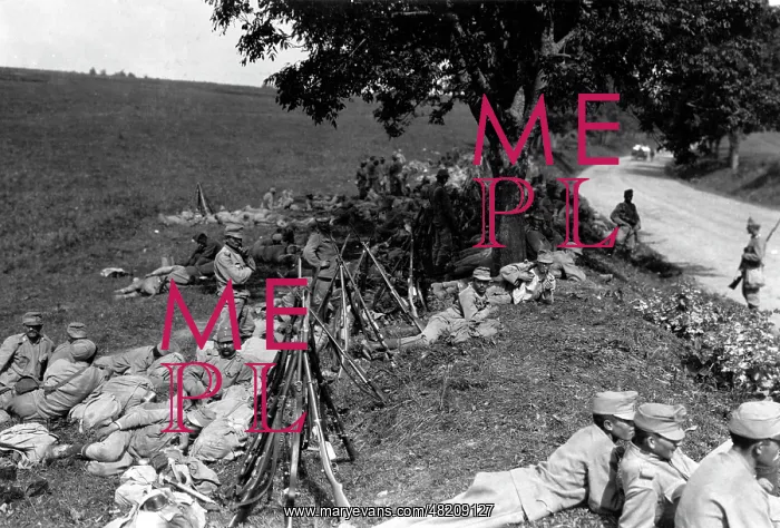 : Austro-Hungarian troops during a halt, 1915 : Austro-Hungarian troops during a halt, 1915