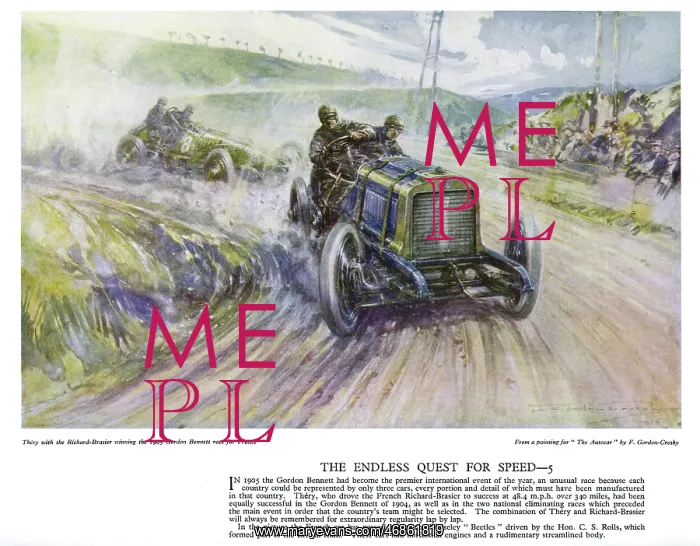 : Autocar Poster -- Gordon Bennett race : Autocar Poster -- Gordon Bennett race