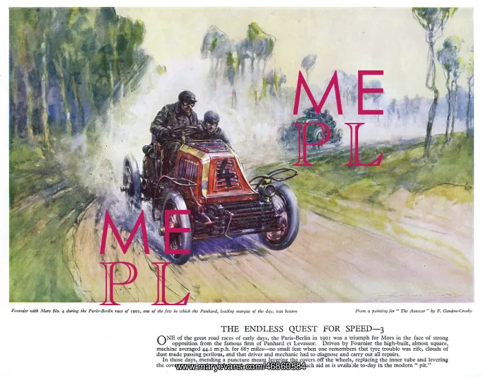 : Autocar Poster -- Paris-Berlin race : Autocar Poster -- Paris-Berlin race