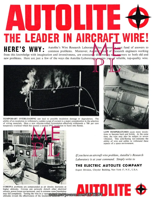 : Autolite Aircraft Wire : Autolite Aircraft Wire