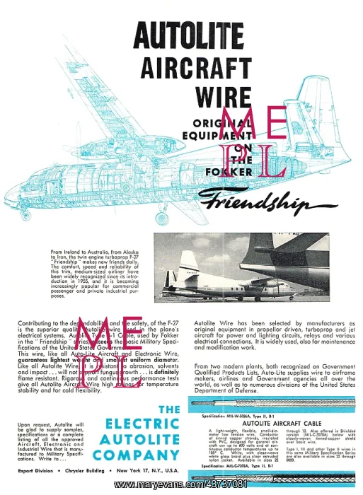 : Autolite Aircraft Wire